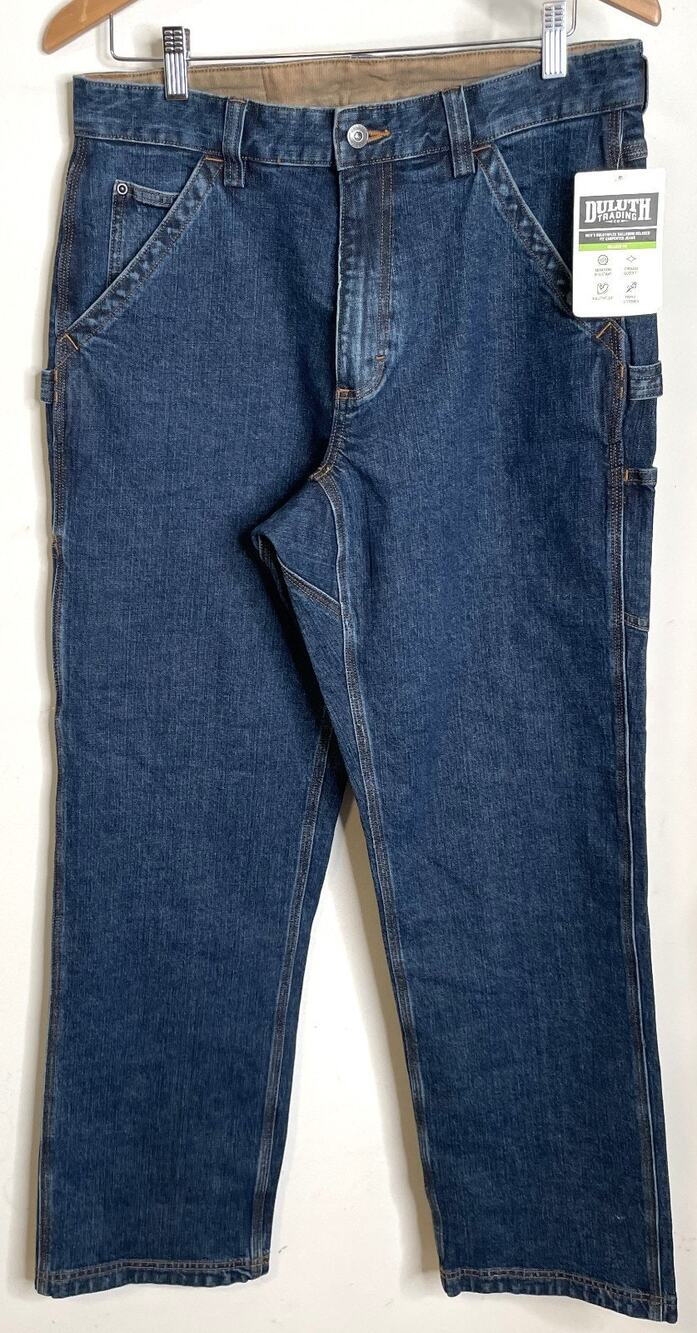 Duluth Trading Co Jeans Mens 32 x 32 NWT Ballroom Relaxed Fit Carpenter Flex